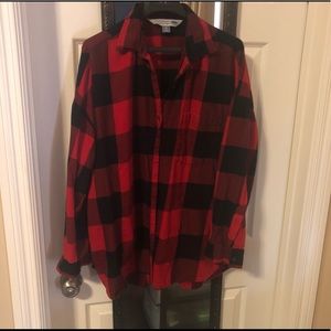 Old Navy classic red/black plaid shirt